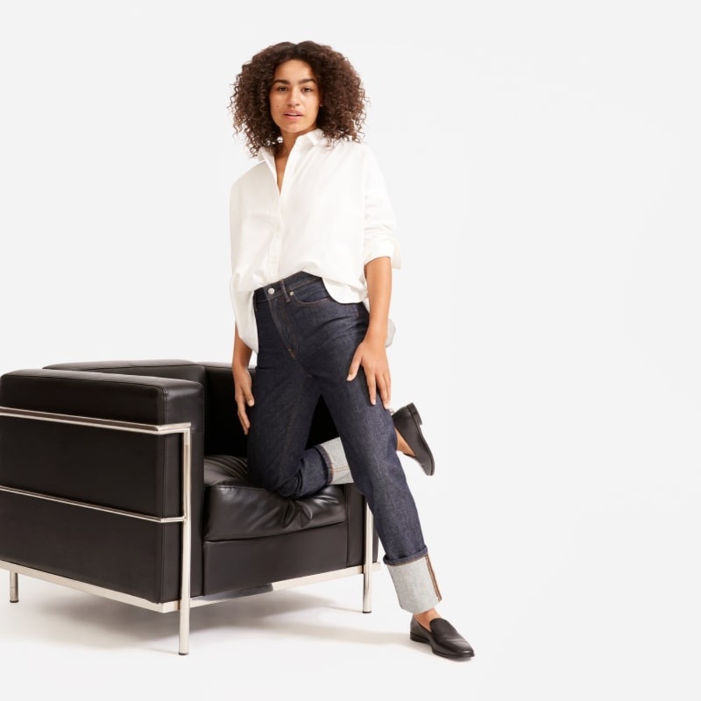 Everlane High Waist Straight Leg Jeans